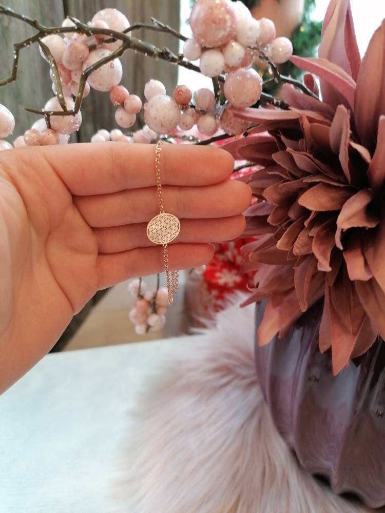 Armkette Blume des Lebens Rosegold