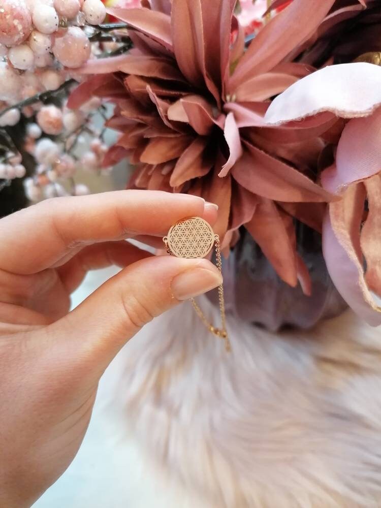 Armkette Blume des Lebens Rosegold