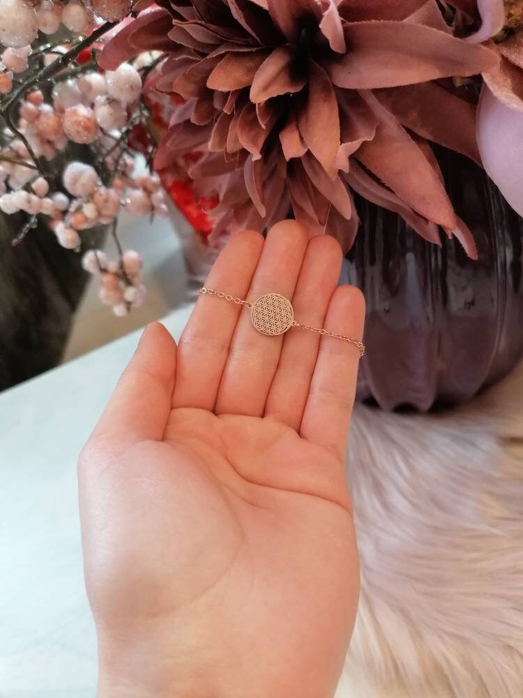 Armkette Blume des Lebens Rosegold