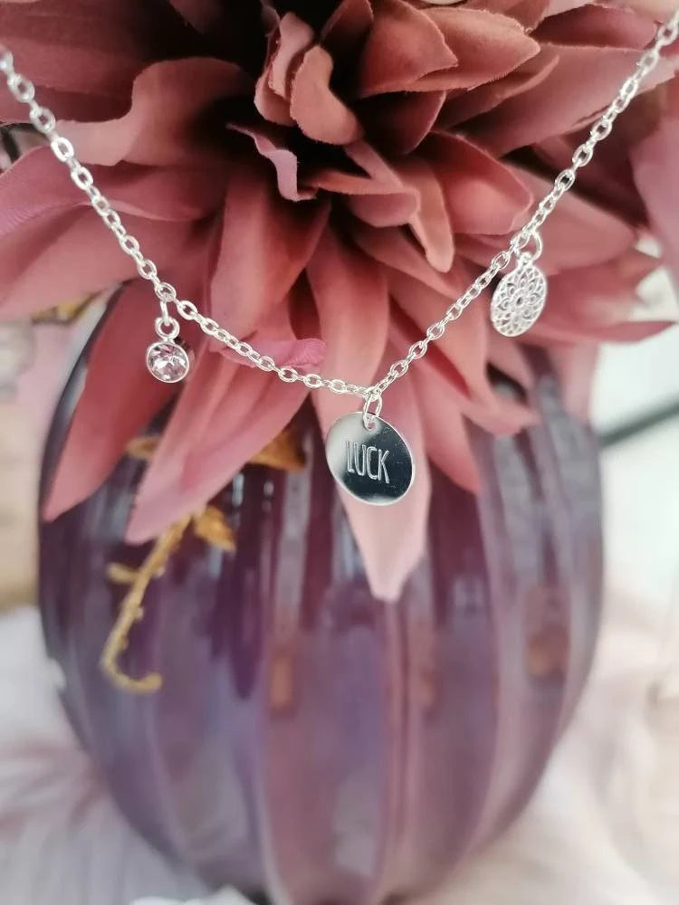 Armband mit Anhängern Luck , Silber