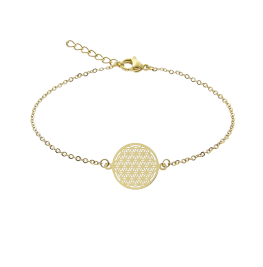 Armkette Blume des Lebens gold