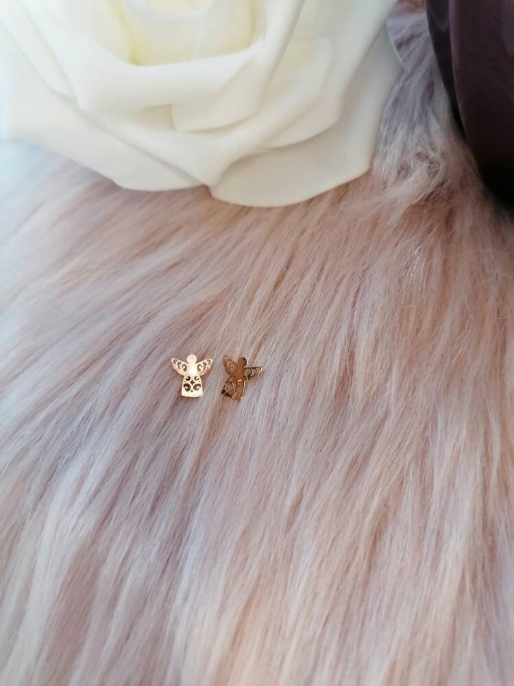 Schutzengel Ohrstecker Rosegold