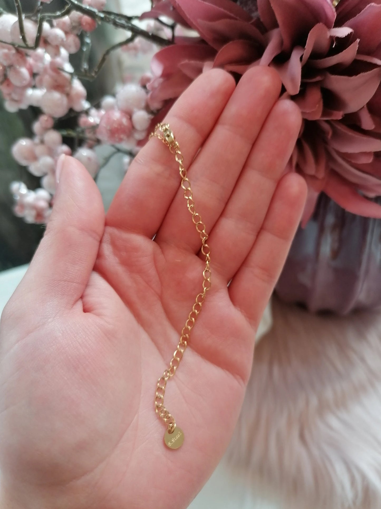 Halskette Mini Plättchen Gold