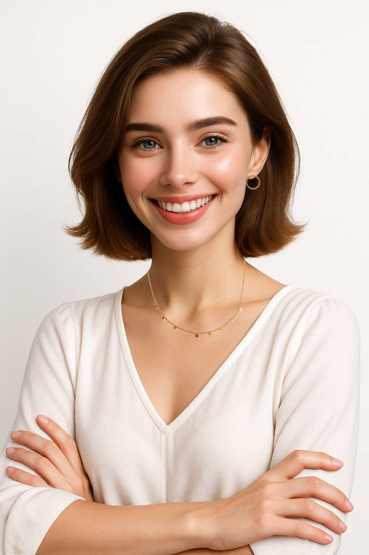 Halskette Mini Plättchen Gold