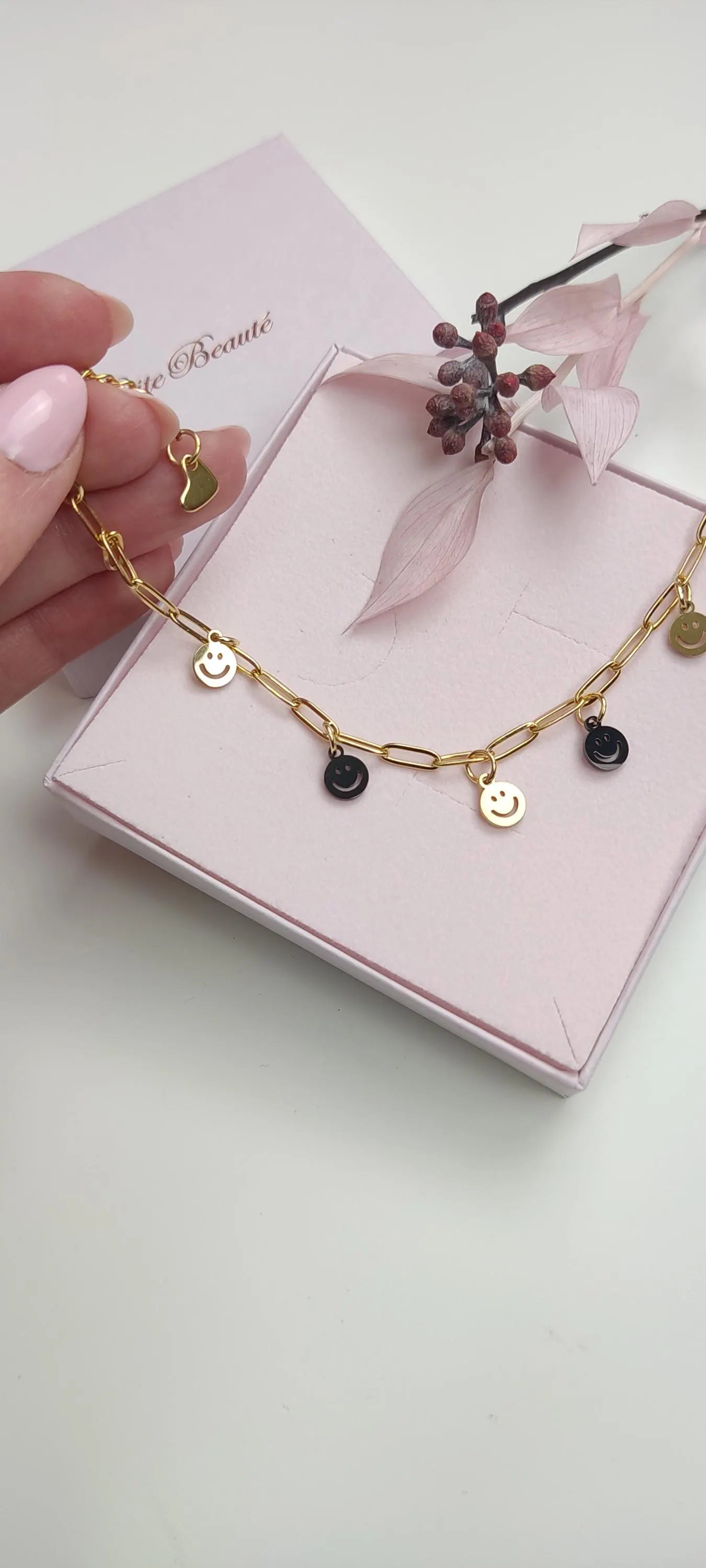 SMILE Armband (Gold / Schwarz)