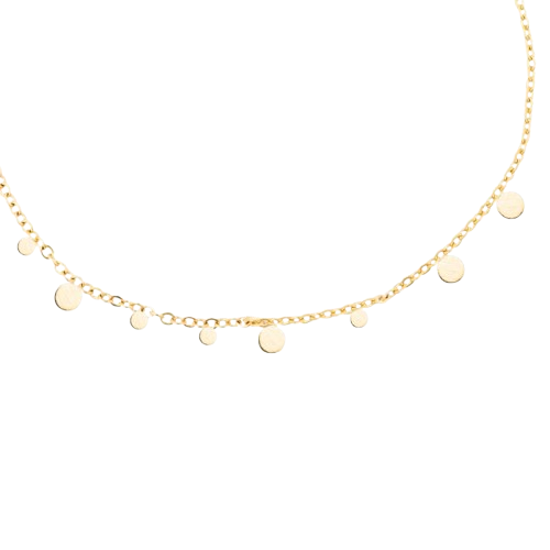 Winzige Plättchen Armkette Gold