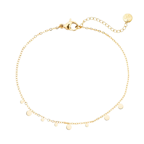 Winzige Plättchen Armkette Gold
