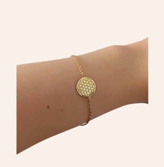 Armkette Blume des Lebens gold