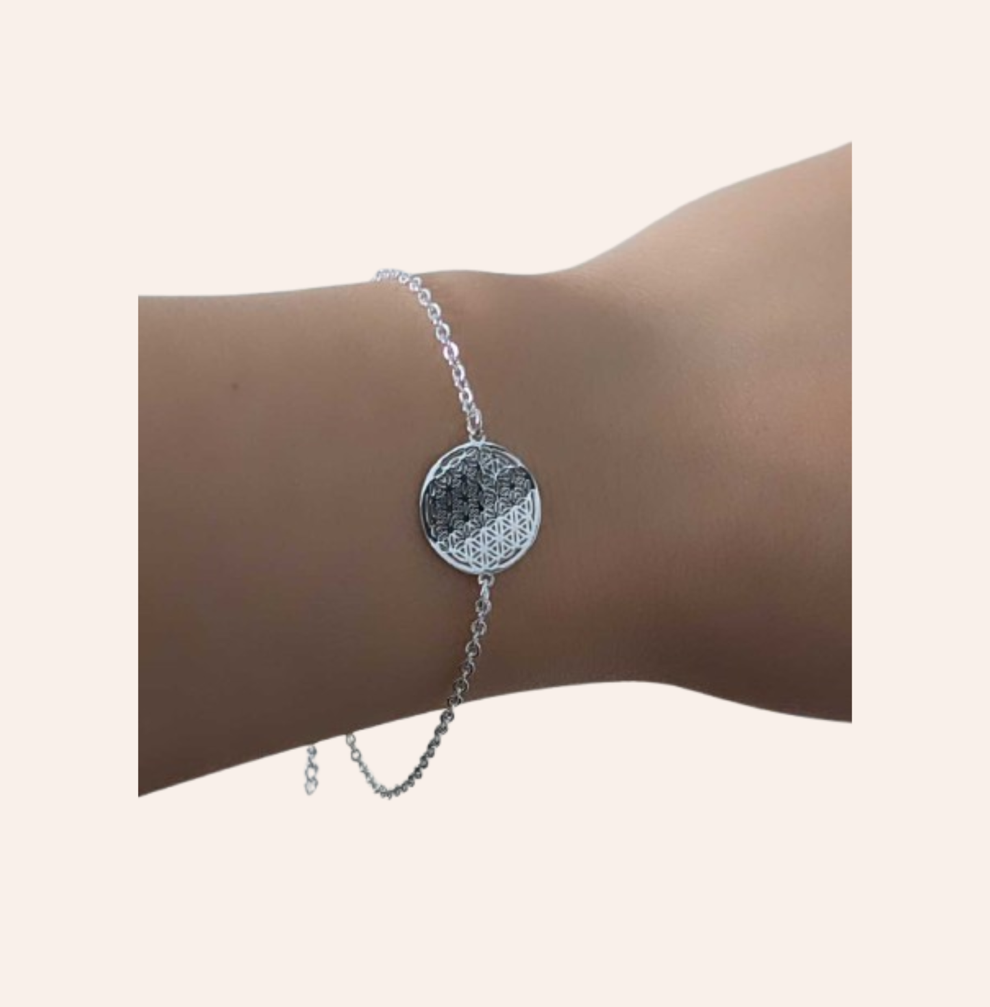 Armkette Blume des Lebens Silber