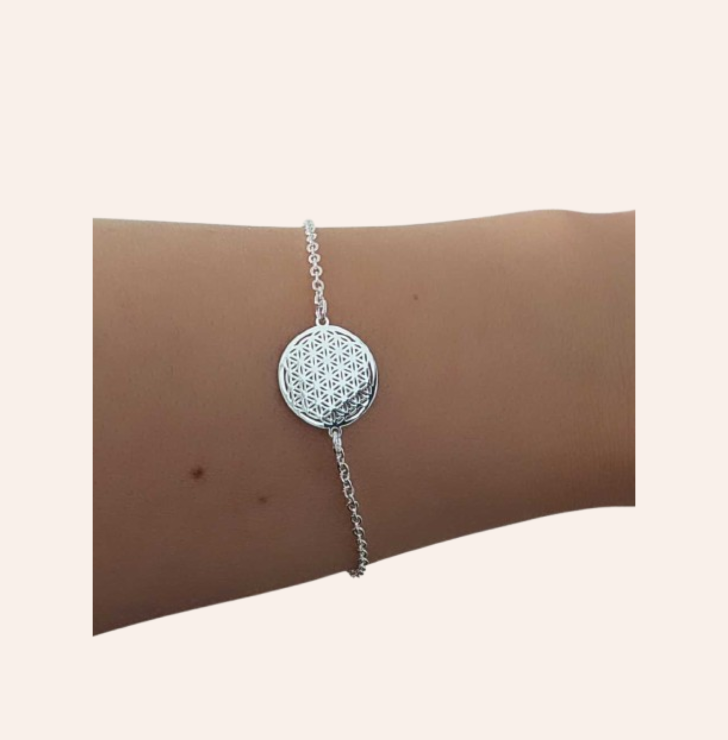 Armkette Blume des Lebens Silber