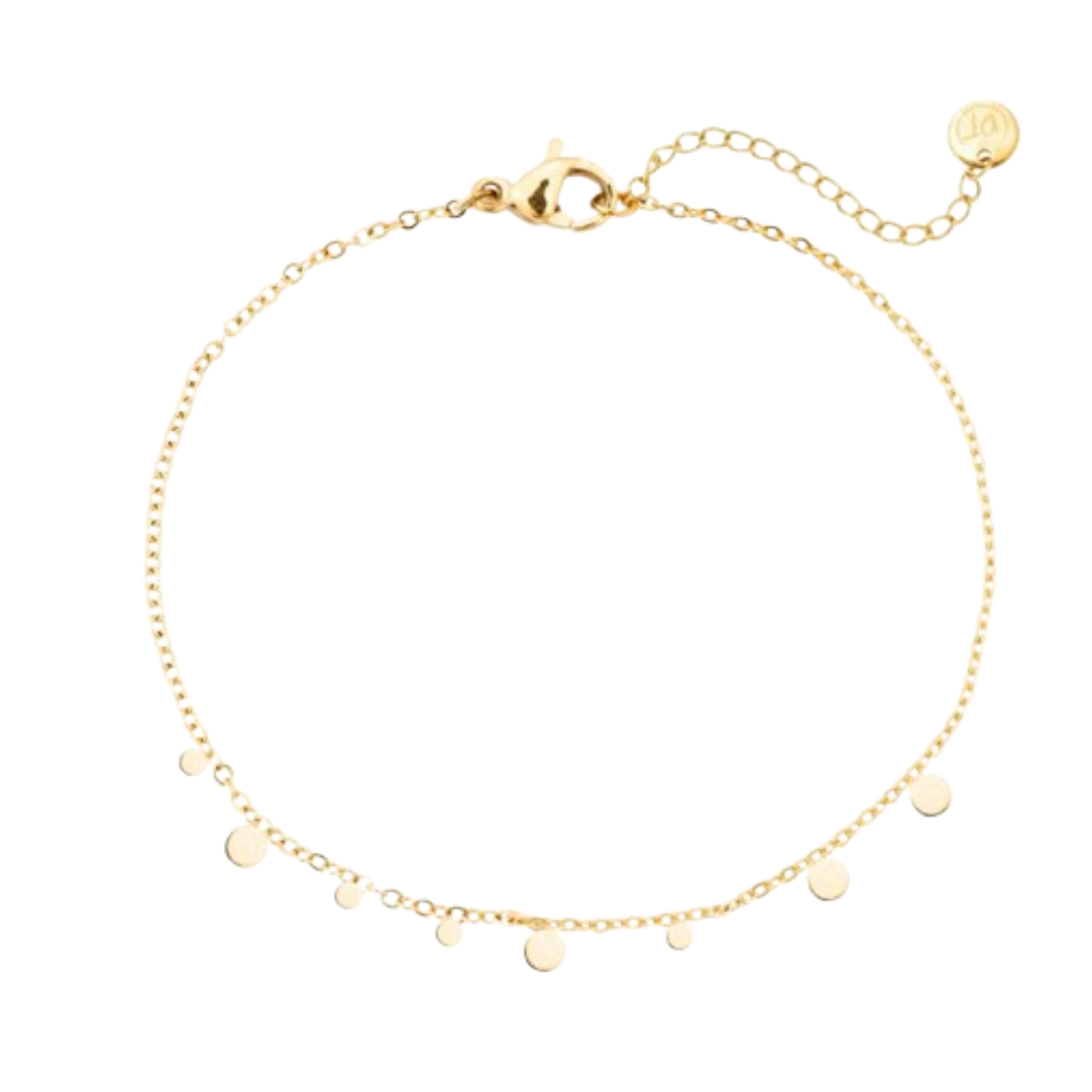 Winzige Plättchen Armkette Gold