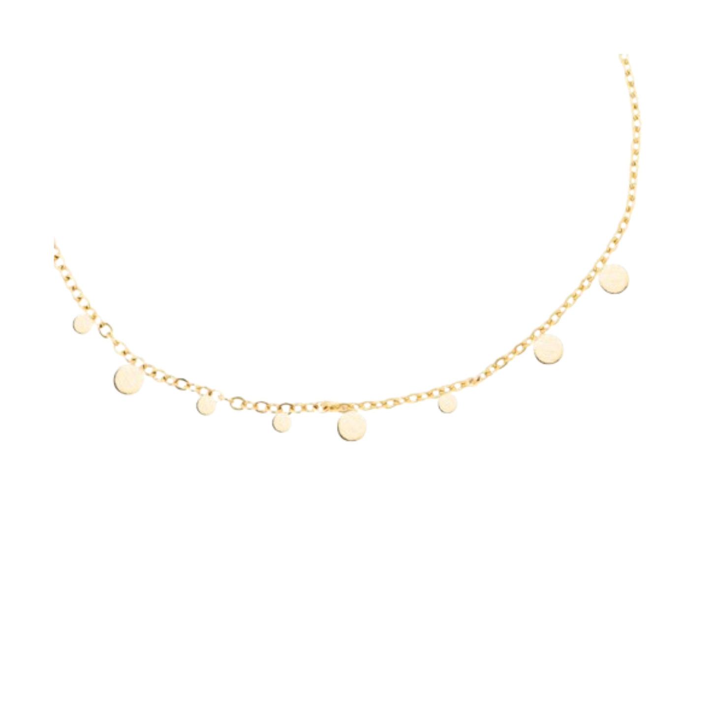 Winzige Plättchen Armkette Gold