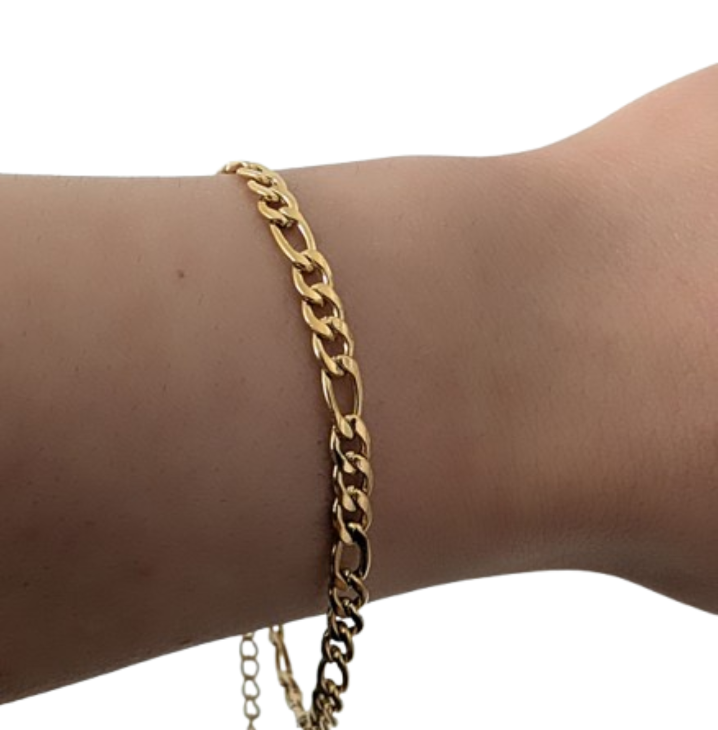 Gliederarmband „Classic Gold“ – Edelstahl vergoldet 14K | 22,5 cm | Wasserfest