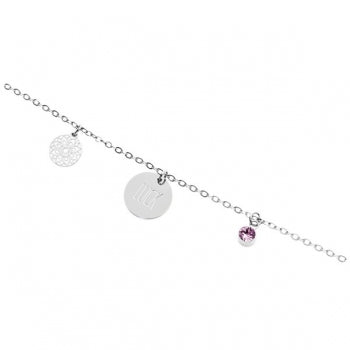 Armband mit Anhängern Luck , Silber