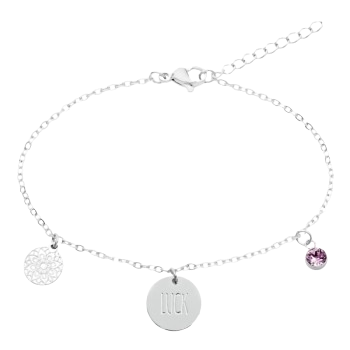 Armband mit Anhängern Luck , Silber