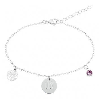 Armband mit Anhängern Luck , Silber