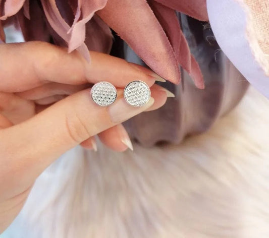 Ohrstecker Lebensblume Silber