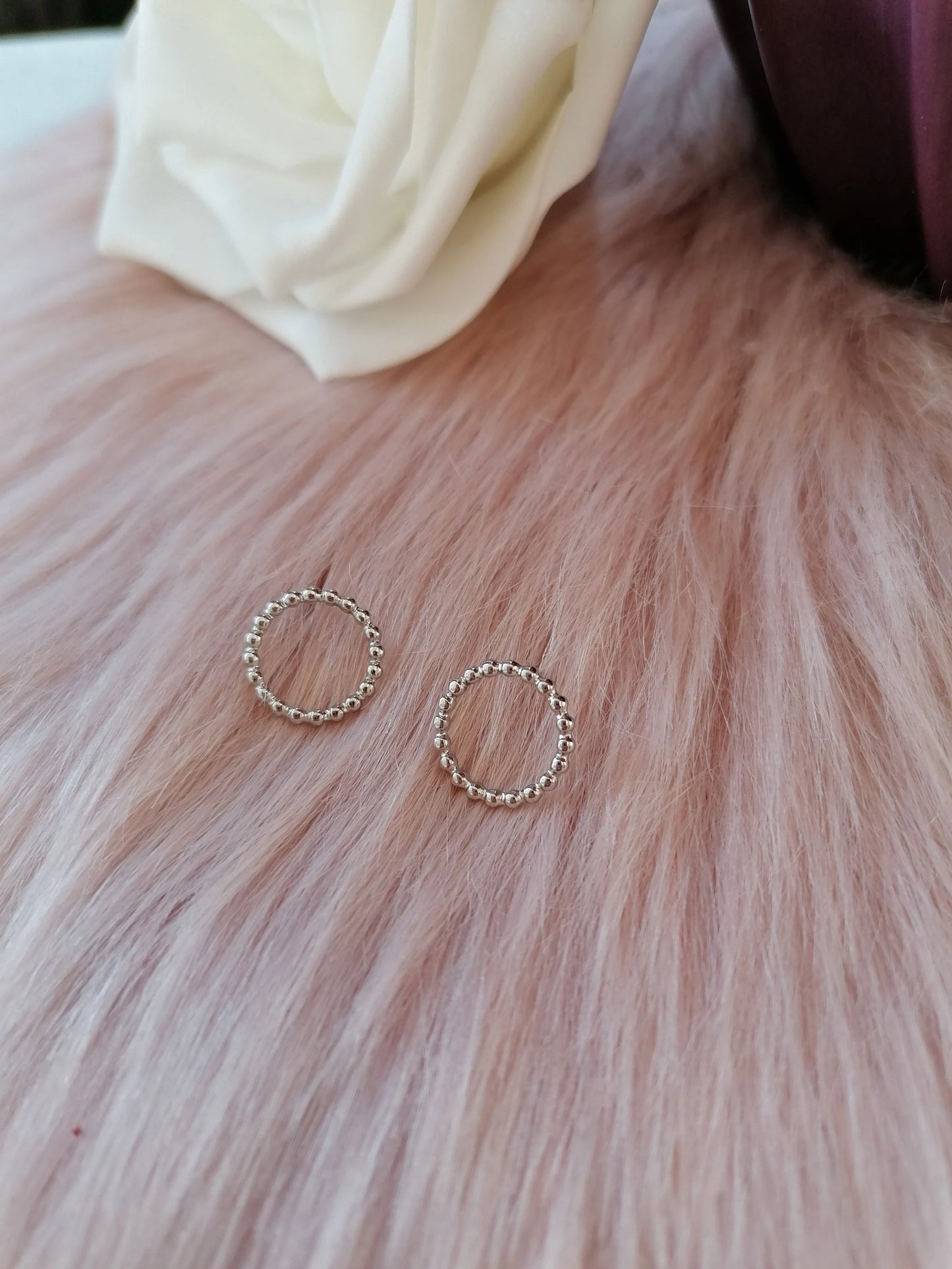 Kreis Ohrstecker Silber 12 mm