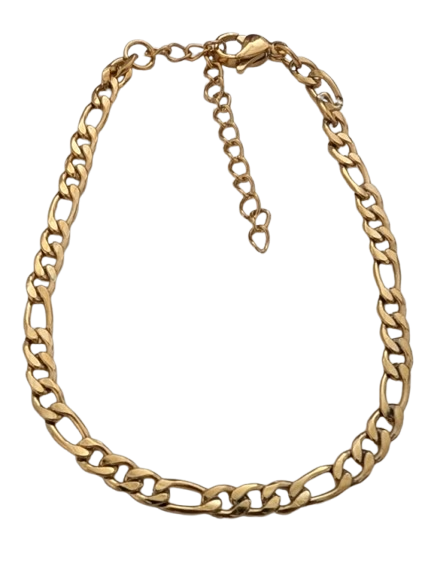 Gliederarmband „Classic Gold“ – Edelstahl vergoldet 14K | 22,5 cm | Wasserfest