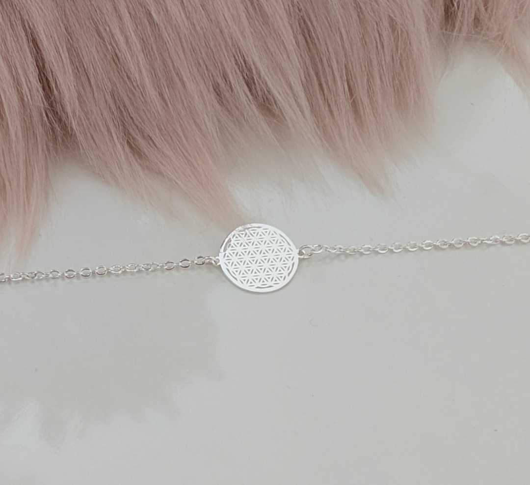 Armkette Blume des Lebens Silber