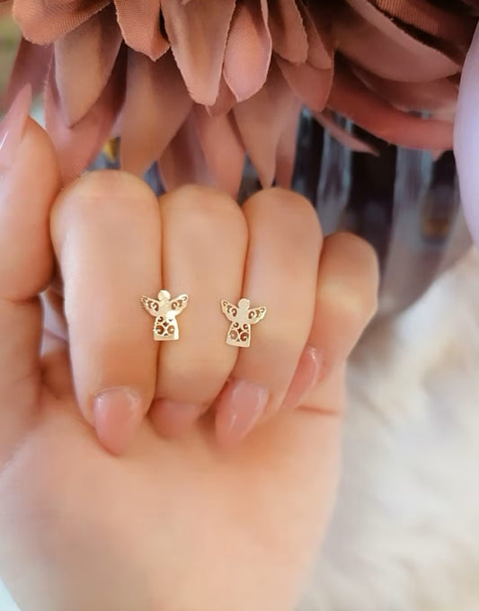 Schutzengel Ohrstecker Rosegold