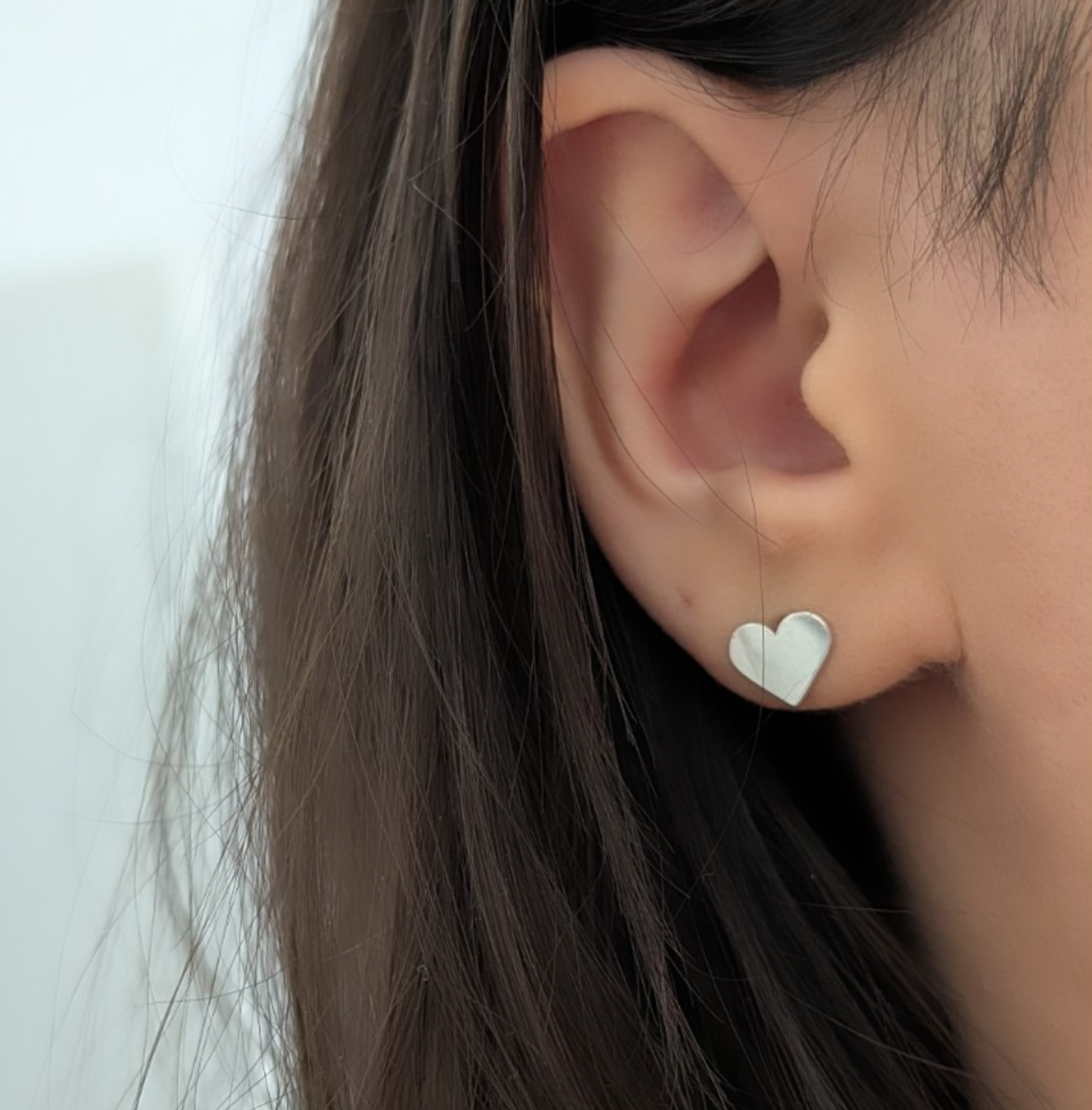 Ohrstecker „Silver Heart“ – Herz Ohrringe Edelstahl Silber | 9 mm | Hypoallergen & wasserfest