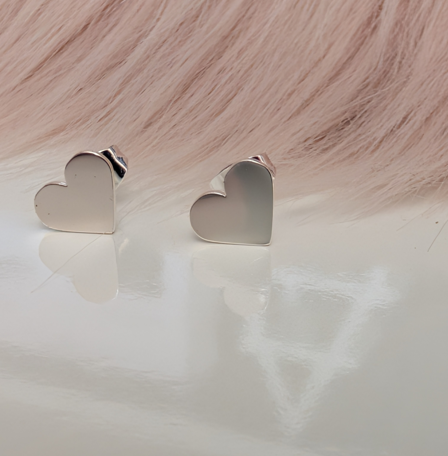 Ohrstecker „Silver Heart“ – Herz Ohrringe Edelstahl Silber | 9 mm | Hypoallergen & wasserfest