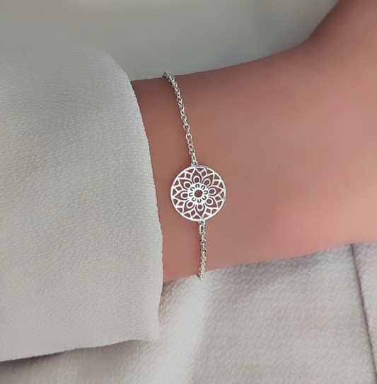 Mandala Armband Silber