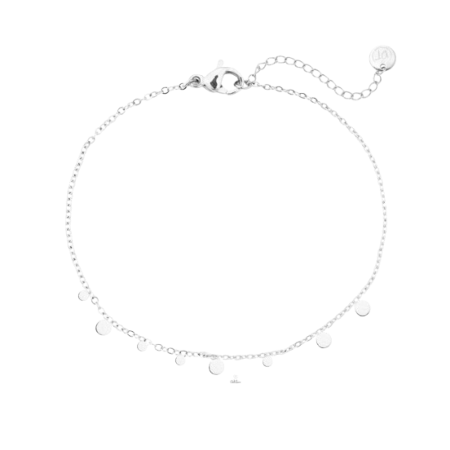 Winzige Plättchen Armkette Silber
