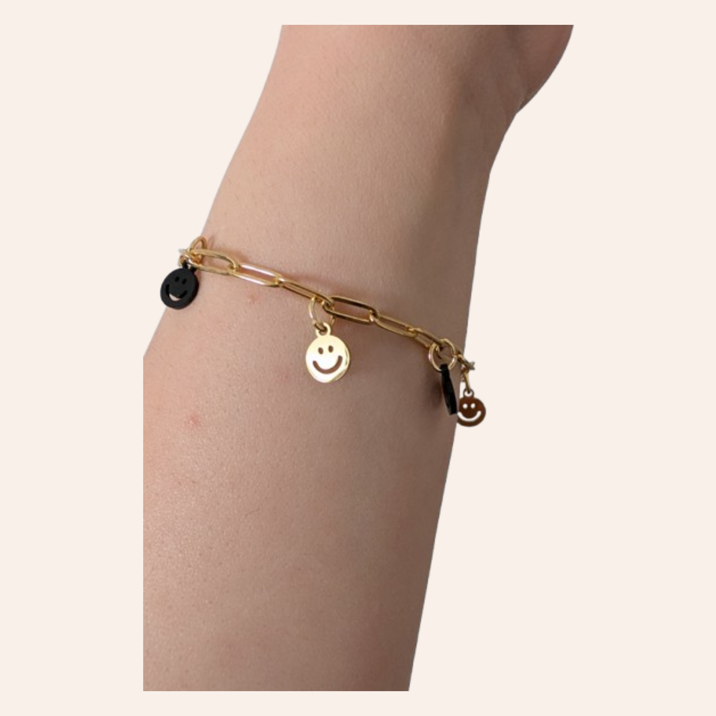 SMILE Armband (Gold / Schwarz)