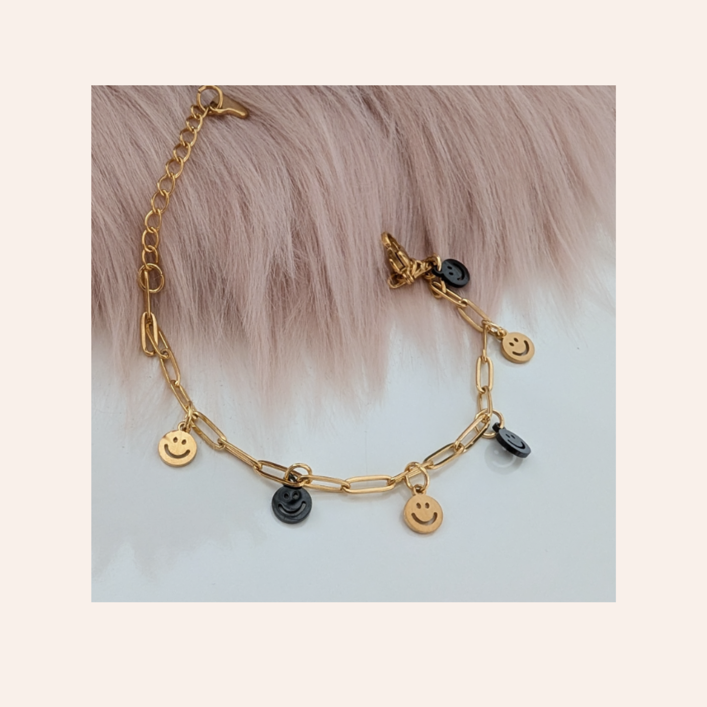 SMILE Armband (Gold / Schwarz)