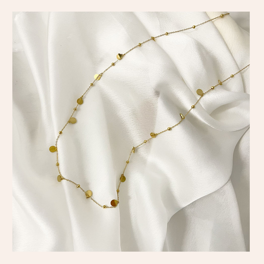 XXL Plättchen Halskette (Gold)