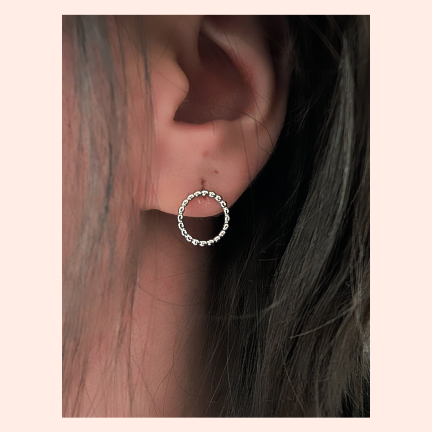 Kreis Ohrstecker Silber 12 mm