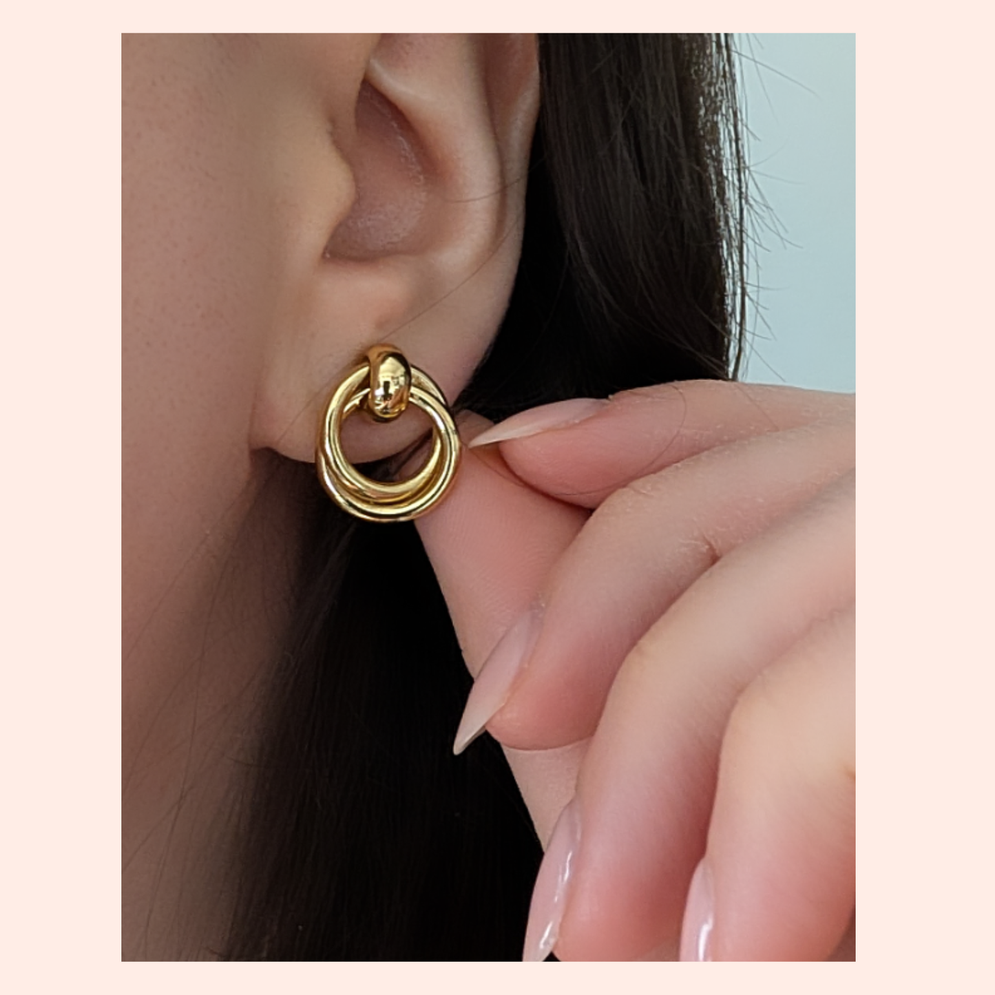 Ohrringe „Golden Knot“ – Edelstahl Gold | Knoten-Design | Wasserfest & hypoallergen