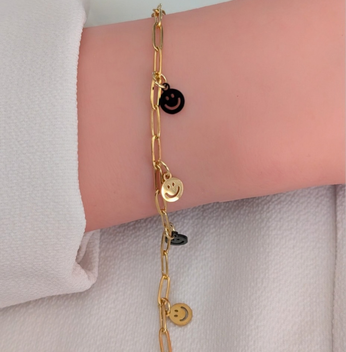 SMILE Armband (Gold / Schwarz)