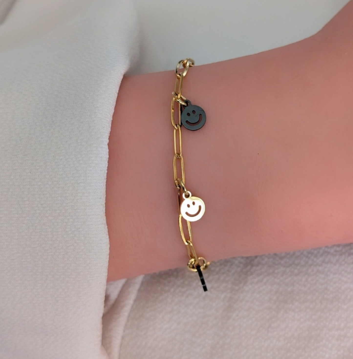 SMILE Armband (Gold / Schwarz)
