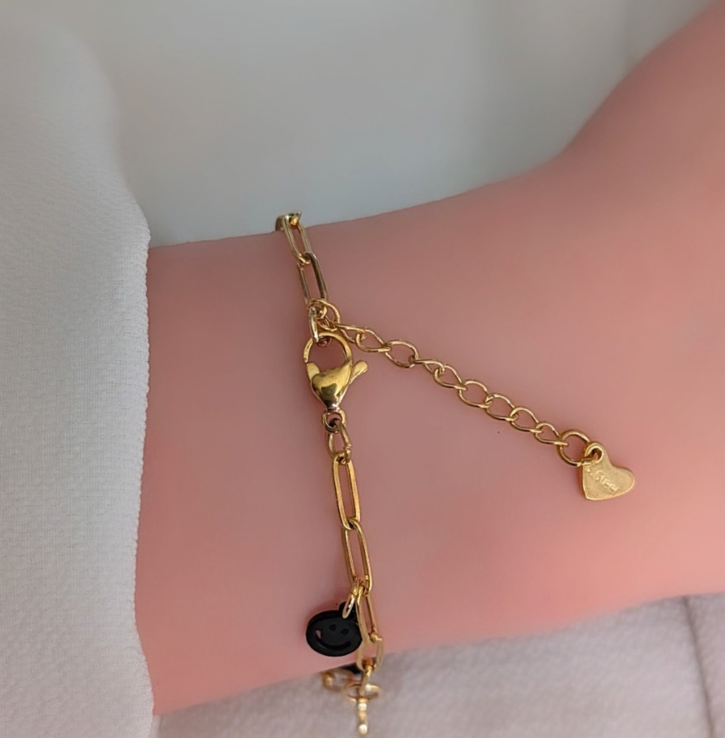 SMILE Armband (Gold / Schwarz)