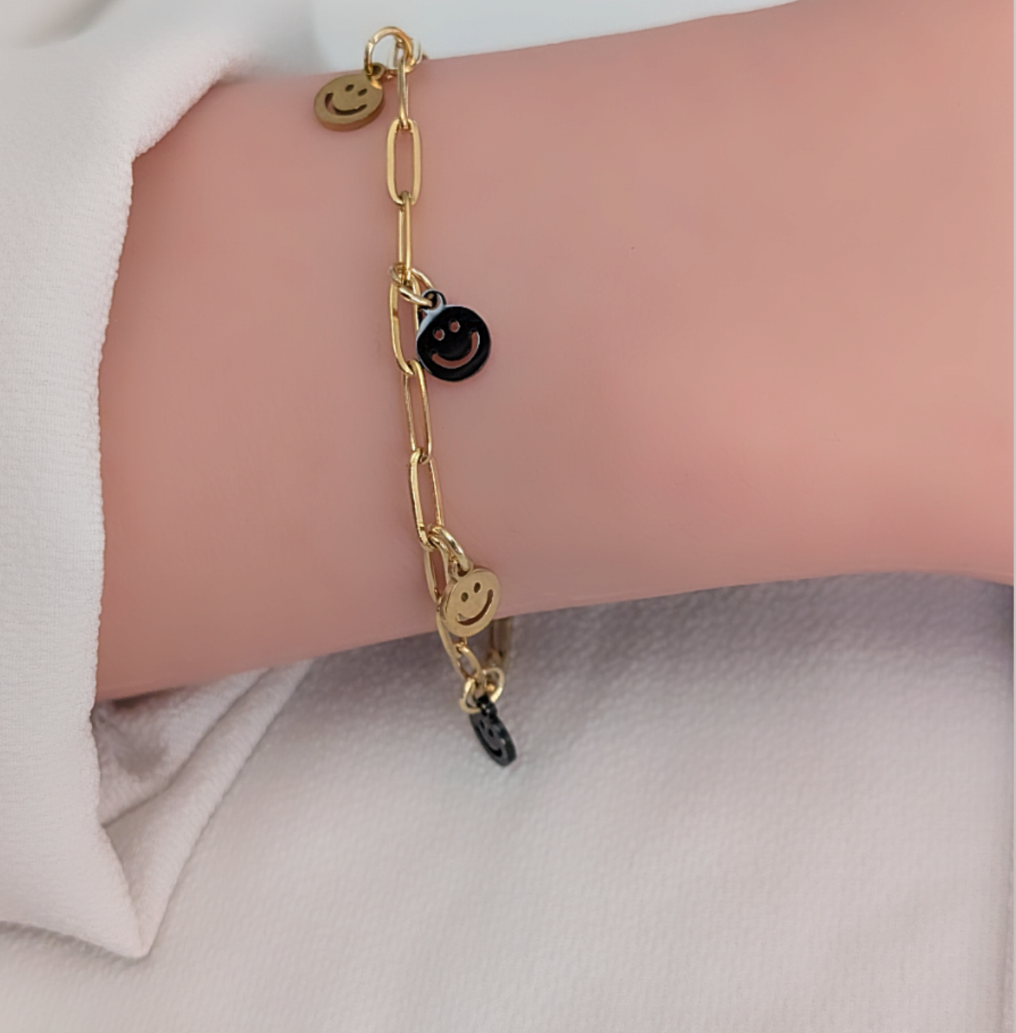 SMILE Armband (Gold / Schwarz)